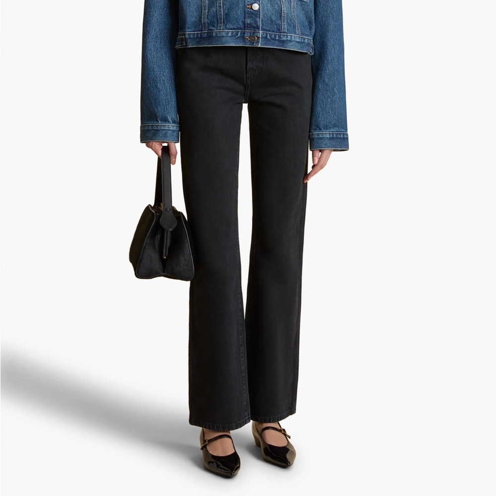 47% off! Viral! KHAITE Navy Danielle Stretch Jeans hemmed to 29" rarely worn